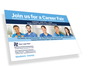 nurse career fair postcards