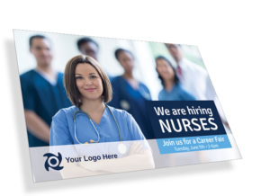hiring nurses postcard
